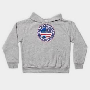 Proud Cape Verdean-American Badge - Cape Verde Flag Kids Hoodie